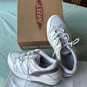 MBT White and Gray Athletic Sneakers